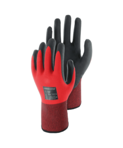 Handschuhe FLEX rot, Nylon-Nitril mit Touch-Funktion