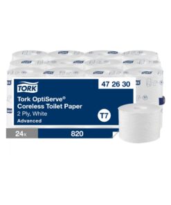 Tork Toilettenpapier ohne Hülse OptiServe Weiß, 2-lagig, 820 Blatt, VE 24 Rollen, T7