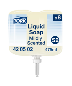 Tork Flüssigseife, Mini Handseife, mild duftend, S2 Kompatibilität, 8 × 475 ml, 420502