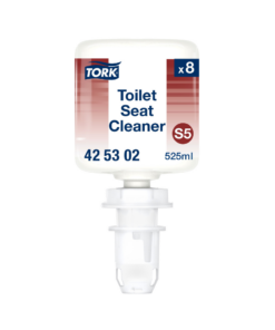 Tork Toilettensitzreiniger mini, werkseitig versiegelter Flakon, Oberflächenreiniger für Toilettensitze, 8 x 525 ml, S5 Kompatibilität, 425302