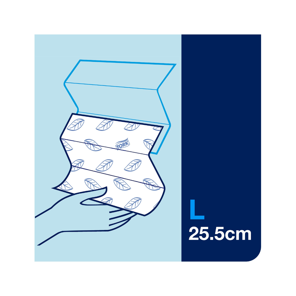 Tork Xpress Papierhandtücher, weiche Multifold-Handtücher Weiß , Advanced-Qualität, 2-lagig, Z-Falz, saugfähig, 21 × 180 Tücher, H2 Kompatibilität, 120398 – Bild 6