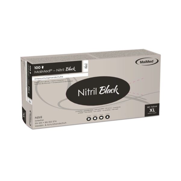 Alternative view of MaiMed Nitril Black Einmalhandschuhe, Nitrilhandschuhe, Einweghandschuhe, Latexfrei