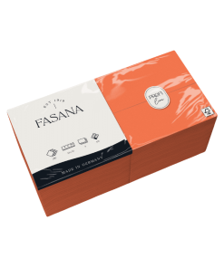 Fasana Servietten 3-lagig 33x33cm 1/8 falz in Orange 1.000St.