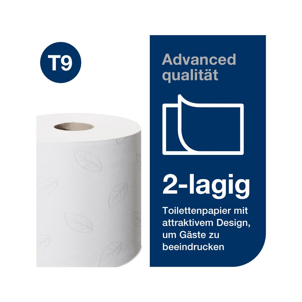 Tork SmartOne Mini Toilettenpapier Weiß, 2-lagig, 12 × 620 Blatt, T9 Kompatibilität, Advanced, 472193 – Bild 4