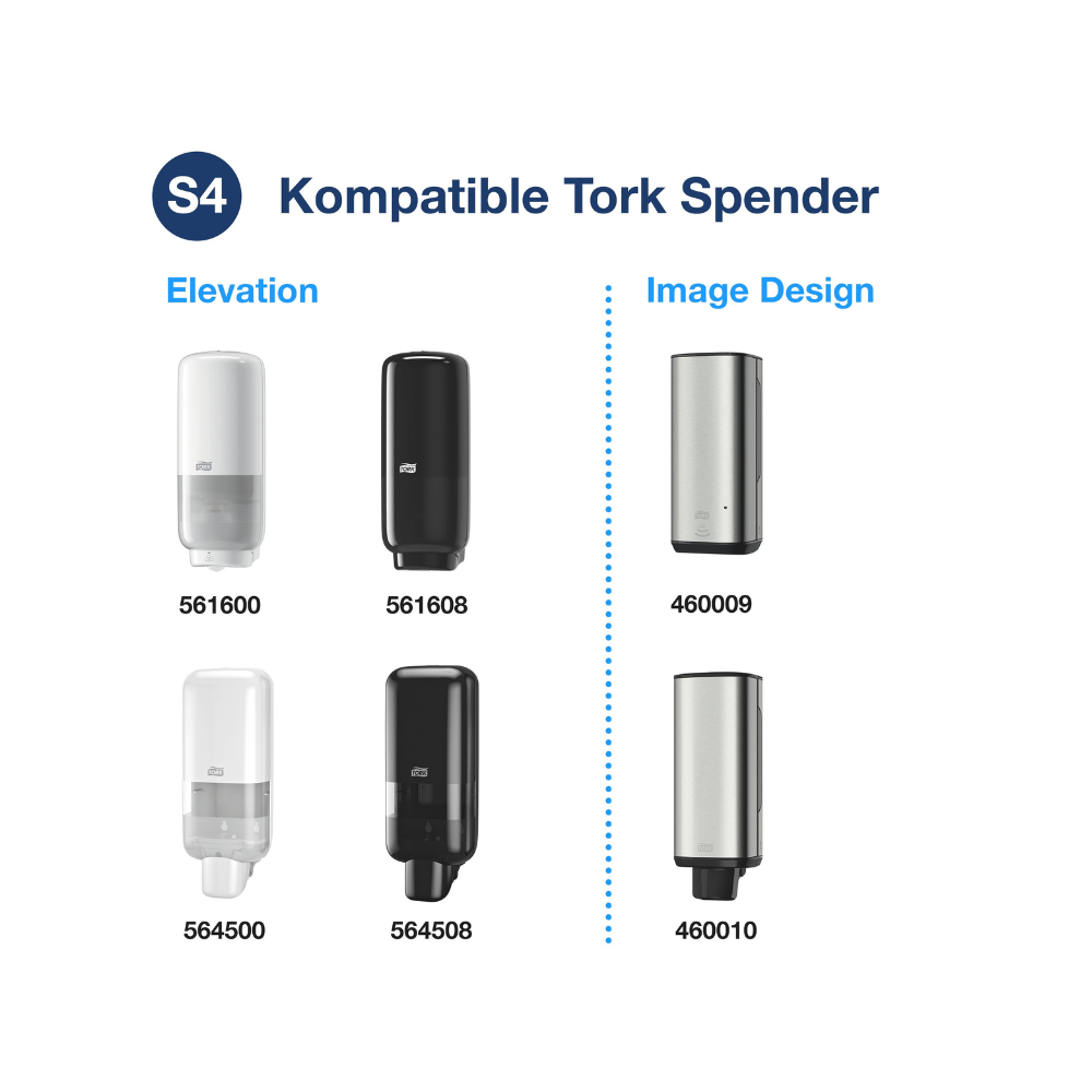 Tork Schaumseife, Handseife Mild Duftend, S4 Kompatibilität, 6 x 1.000 ml, 520501 – Bild 5