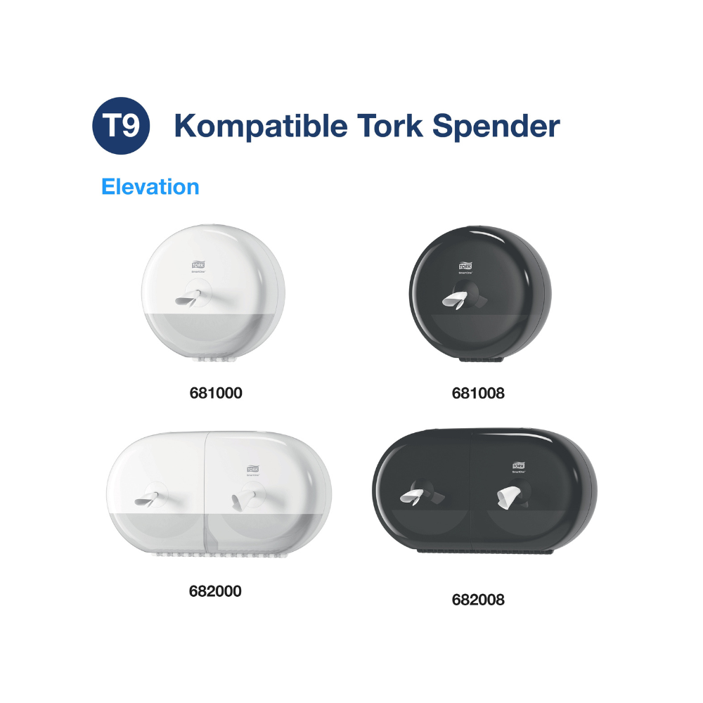 Tork SmartOne Mini Toilettenpapier Weiß, 2-lagig, 12 × 620 Blatt, T9 Kompatibilität, Advanced, 472193 – Bild 5