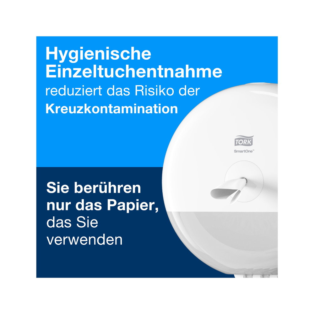 Tork SmartOne Mini Toilettenpapier Weiß, 2-lagig, 12 × 620 Blatt, T9 Kompatibilität, Advanced, 472193 – Bild 6