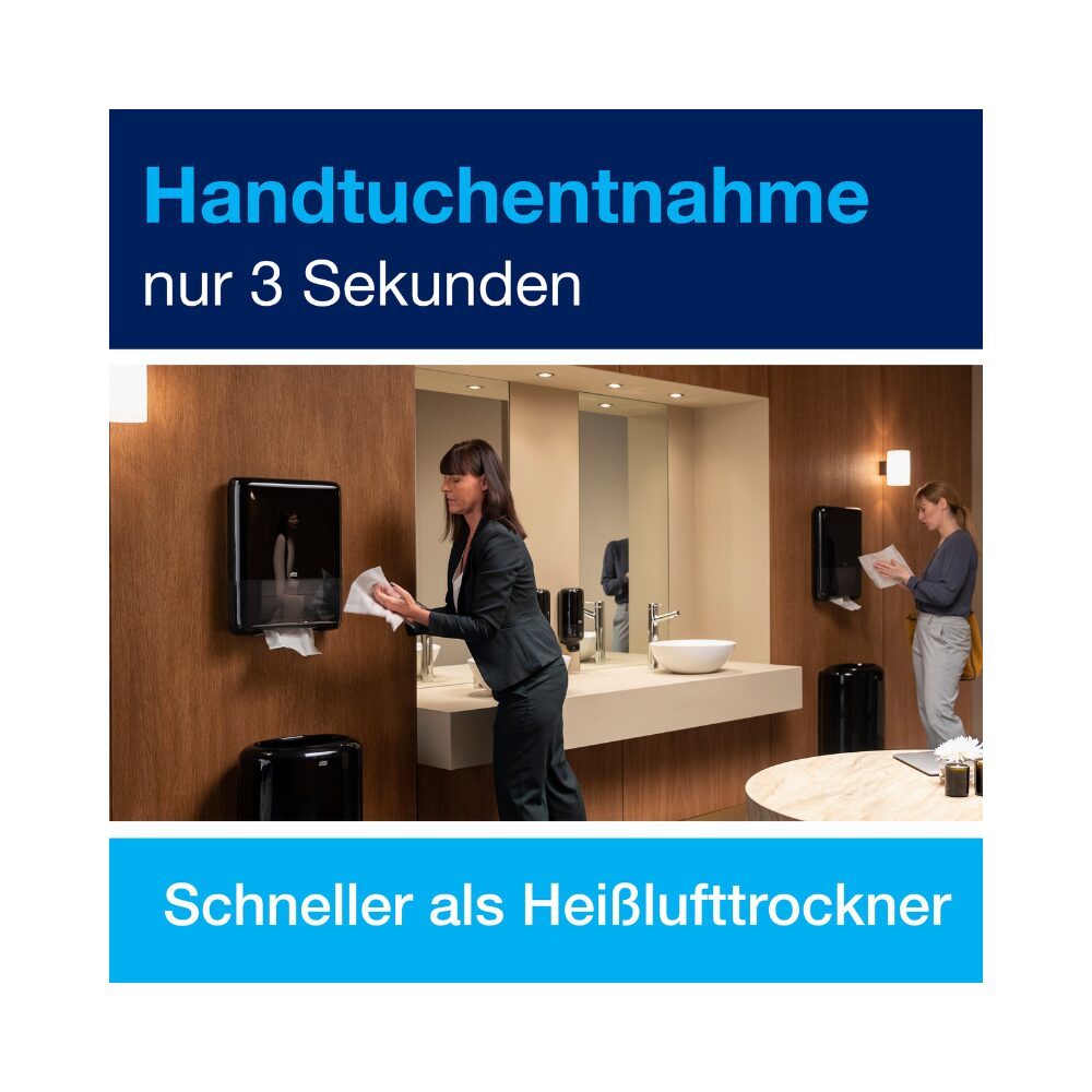 Tork Papierhandtuchspender PeakServe Mini-Spender für Endlos Papierhandtücher, Schwarz, Hohe Kapazität, Elevation-Design, H5 Kompatibilität, 552558 – Bild 5