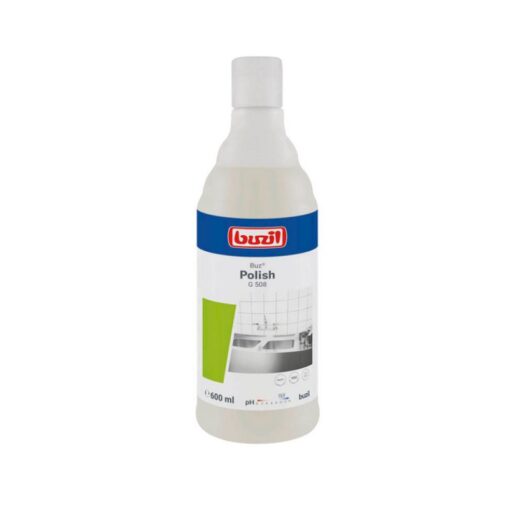 Buzil G 508 Buz Polish 12x600ml, Gebrauchsfertiger Küchenunterhaltsreiniger, Scheuermilch, dickflüssig