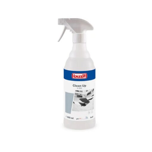 Buzil G 555 Clean up 12x600 ml Gebrauchsfertiger Oberflächenunterhaltsreiniger, Fleckenentferner