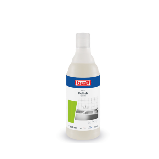 Buzil G 508 Buz Polish 12x600ml, Gebrauchsfertiger Küchenunterhaltsreiniger, Scheuermilch, dickflüssig