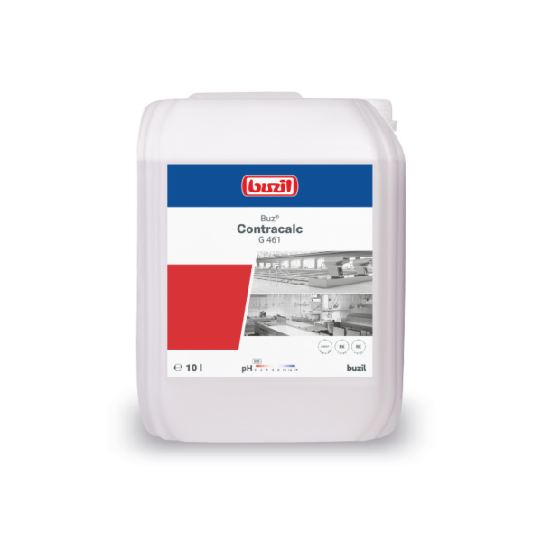 Buzil G 461 Buz Contracalc 10 Liter Flüssiger Entkalker und Sanitärgrundreiniger, farblos