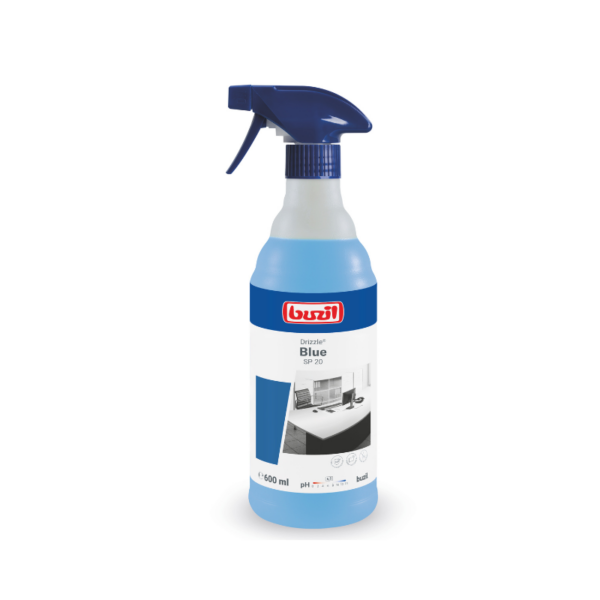 Buzil SP20 Drizzle blue 12x600ml Gebrauchsfertiger Oberflächenunterhaltsreiniger