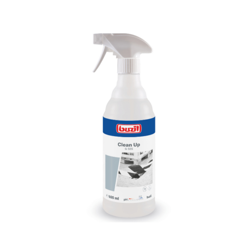 Buzil G 555 Clean up 12x600 ml Gebrauchsfertiger Oberflächenunterhaltsreiniger, Fleckenentferner