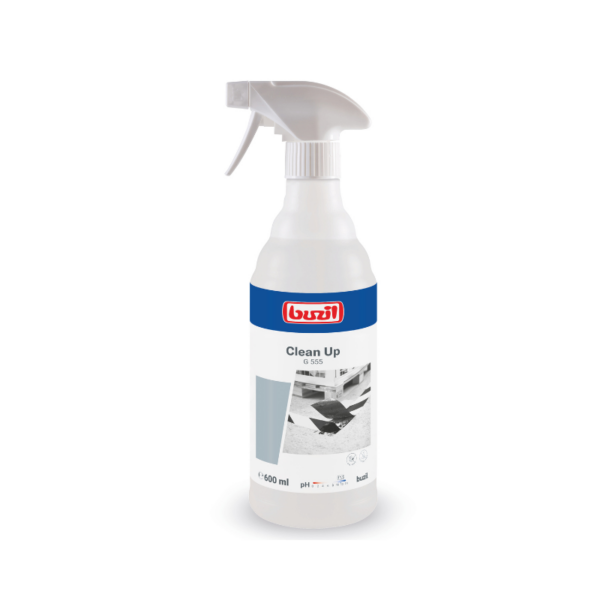 Buzil G 555 Clean up 12x600 ml Gebrauchsfertiger Oberflächenunterhaltsreiniger, Fleckenentferner