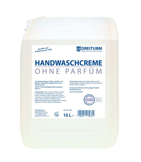 Dreiturm Handwaschcreme ohne Parfüm 10 Liter