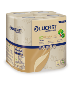 Lucart Toilettenpapier EcoNatural 250, 2-lagig, 250 Blatt, VE 64 Rollen